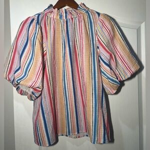 THML Colorful Striped Blouse size M